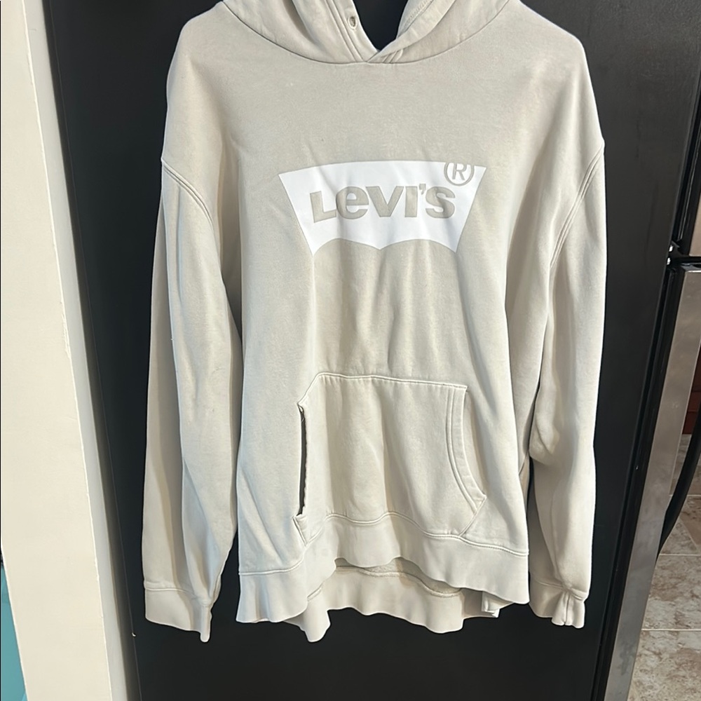 Levi's Cream Sweater Soft Cotton Blend Pullover